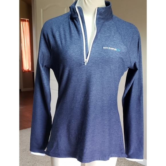 Peter Millar Top Navy em sanaRX  Womens Quarter Zip Athleisure Pullover New - Picture 3 of 12